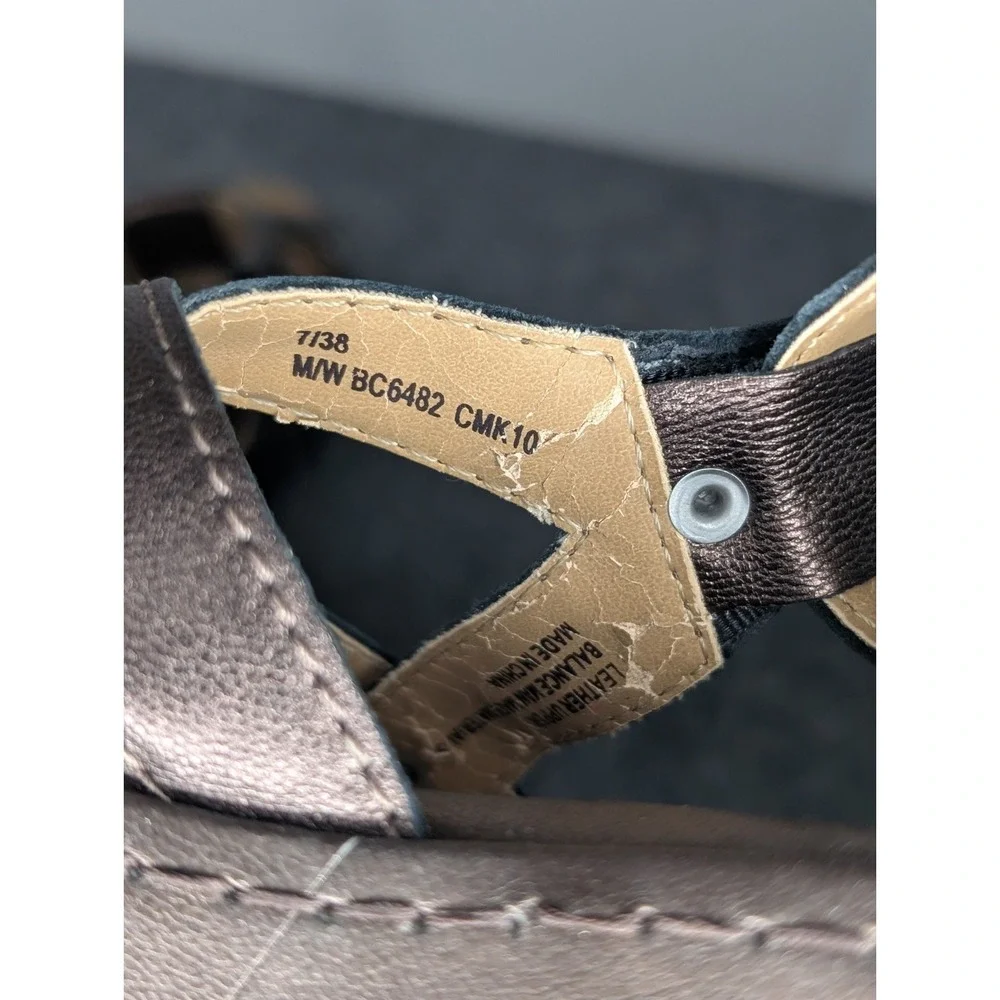 BOC Born‎ Concept Women's Metallic Brown Wedge Sandals Size 7 Studded